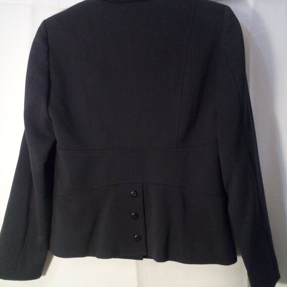 Liz Claiborne Blazer Jacket Women 6 Button Up Career Classic Dark Gray - Picture 11 of 15